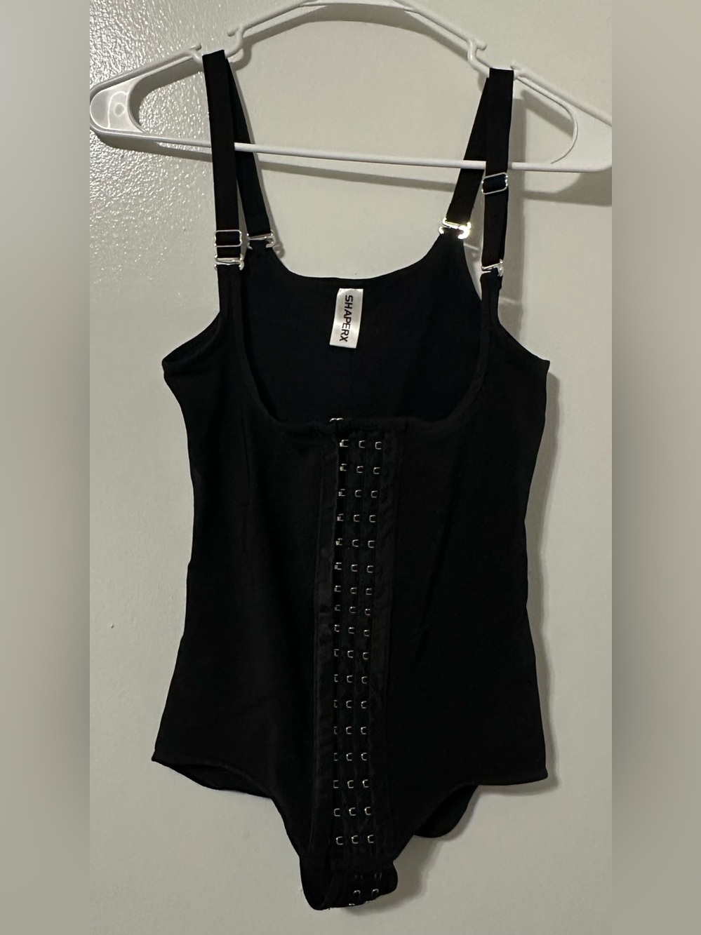 SHAPERX Women’s Waist Trainer Bodysuit Shapewear Black Size Small Like New